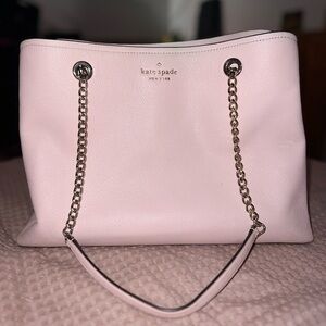 SOLD Pre Owned Designer Kate Spade Rose Smoke Jordyn Large Leather Tote Purse